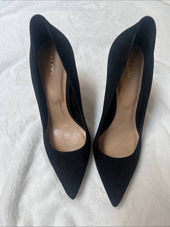 Aldo Shoes - Aldo Black Suede Pointed-Toe Pumps